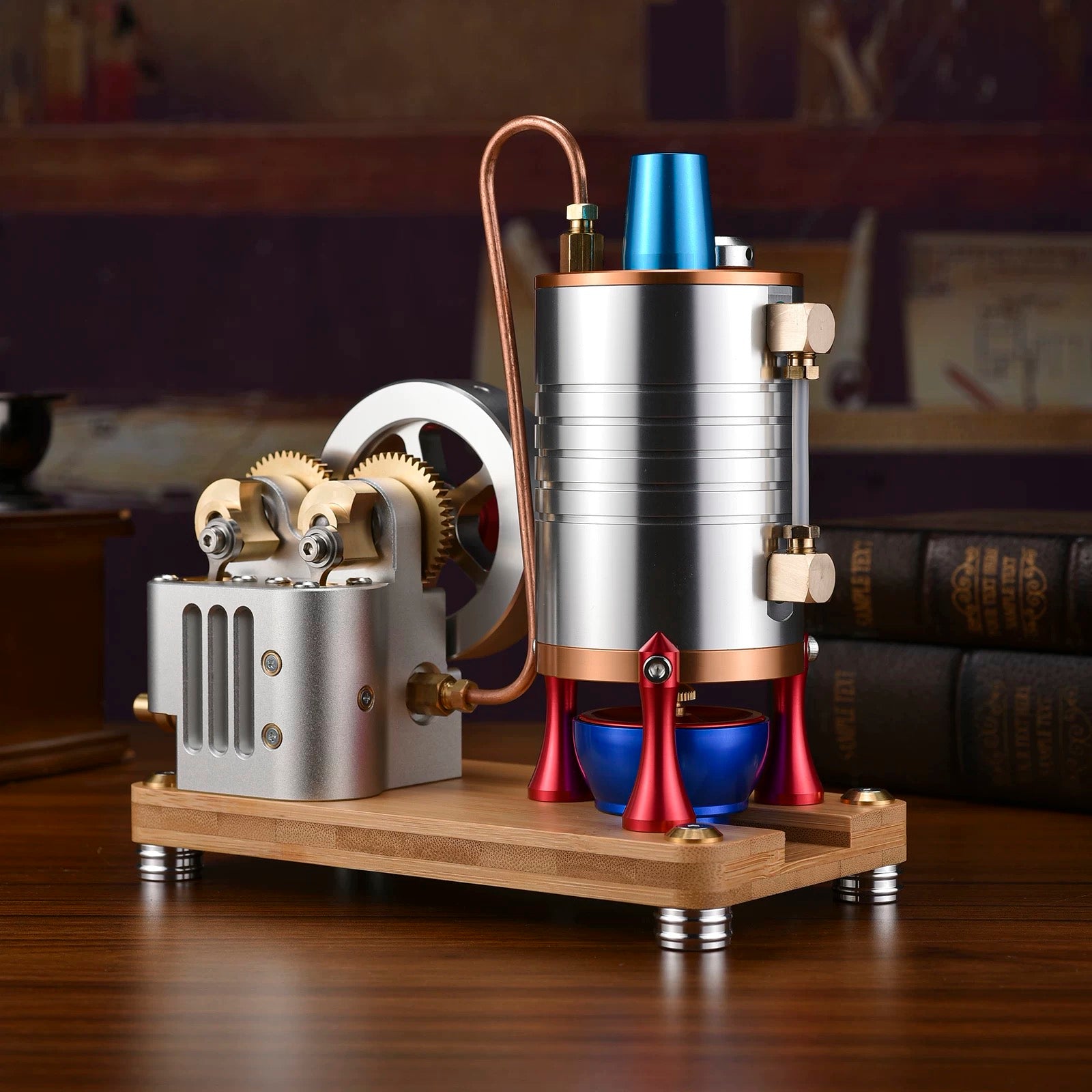 Startable steam engine model engine K007